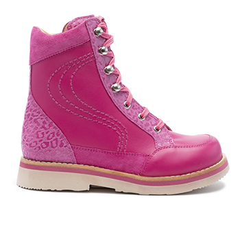 001 Fuchsia leather combi