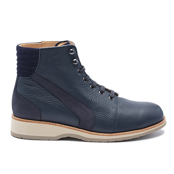 038 Navy grain leather
