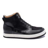 039 Black grain leather