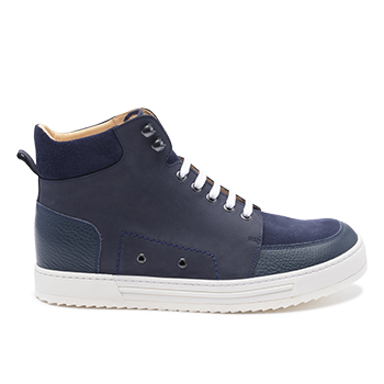042 Navy grain leather
