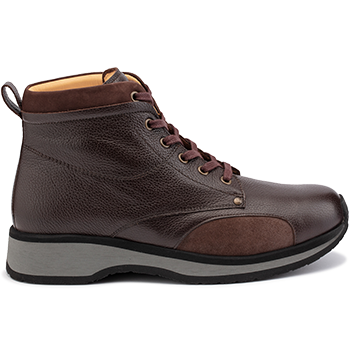 E20203/X1874 grain leather dark brown combi
