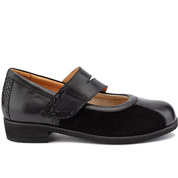 L1602/X872 fantasy leather black combi