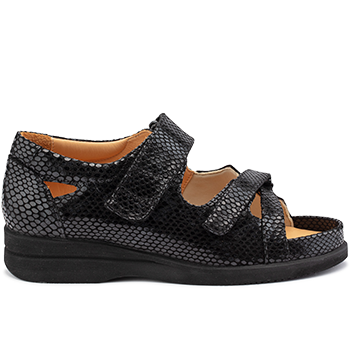 S1662/S1662 fantasy lizzard leather black
