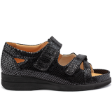 S1662/S1662 fantasy lizzard leather black