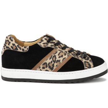 7040.1.040 Suede Black/Leopard Beige Combi