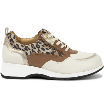 7041.2.444 Leather Off-White/Leopard Beige Combi