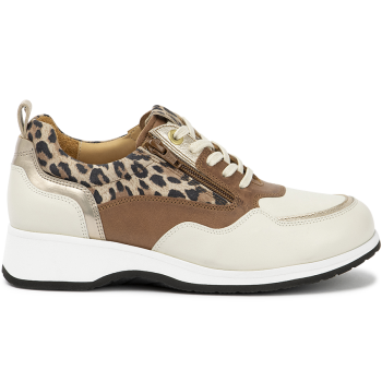 Gabriella - 7041.2.444 Leather Off-White/Leopard Beige Combi