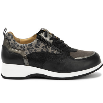 Gabriella - 7041.3.018 Leather Black/Leopard Taupe Combi