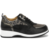 7041.3.018 Leather Black/Leopard Taupe Combi