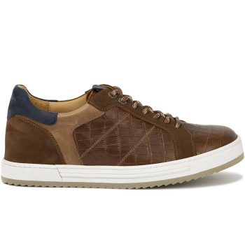 7536.3.333 Croco Leather Cognac Combi