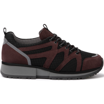 7537.0.980 Water Resistant Suede Burgundy/Black Combi