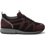 7537.0.980 Water Resistant Suede Burgundy/Black Combi