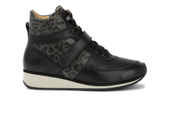 7245.2.000.1 Leather Black/Leopard Grey