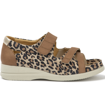 7105.3.433 Leather Leopard Beige/Cognac Combi