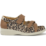 7105.3.433 Leather Leopard Beige/Cognac Combi