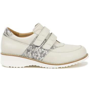 7117.2.444 Leather Off-White/Lizzard Silver Combi